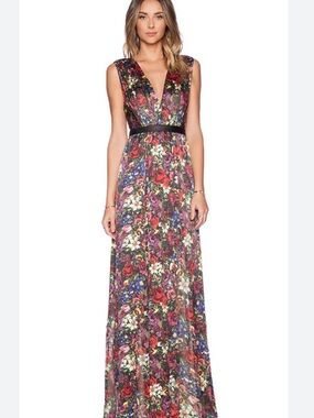 karolina paneled halter maxi dress Karolina Embroidered Halter Neck Maxi Dress